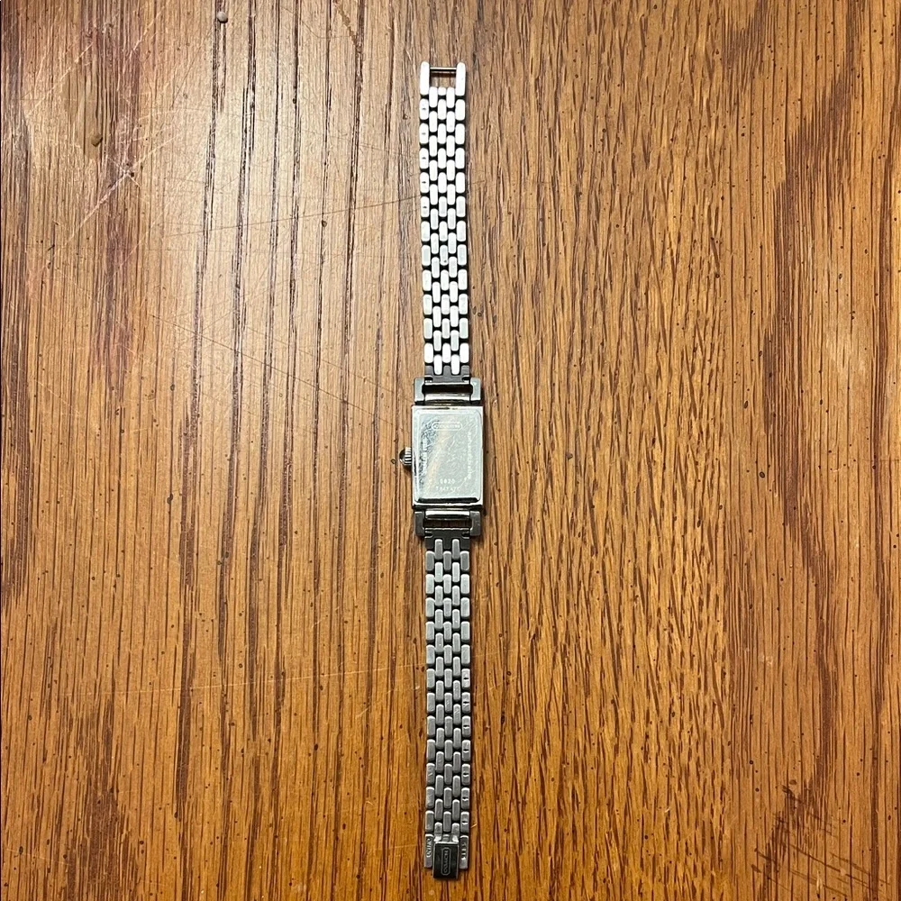 Coach Silver Rectangular Timepiece - Picture 3 of 4